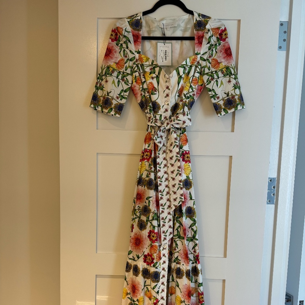 Borgo De Nor Esme Floral-Print Cotton Midi Dress